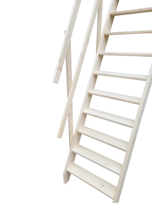 Fichtenholz-Treppe M45°