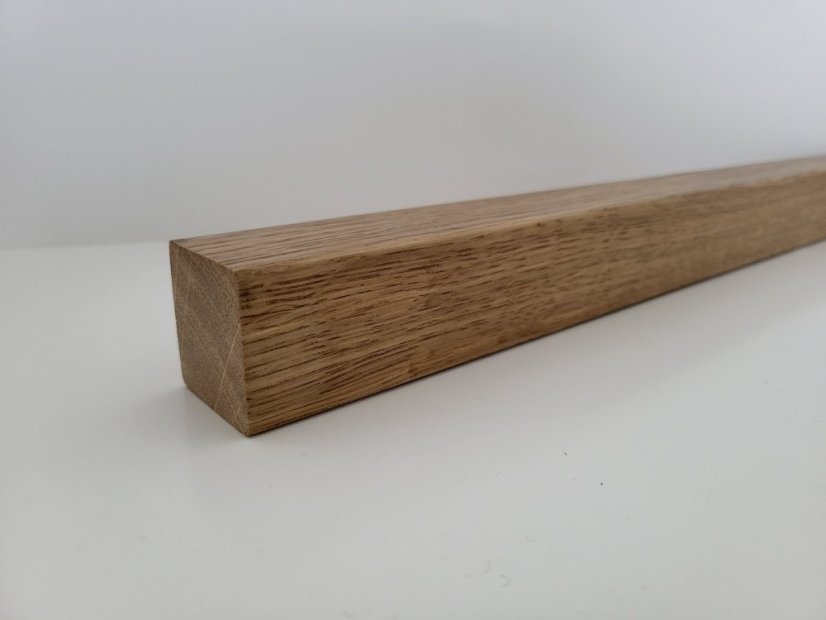 Handlauf Quadratisch - Holz: Eiche, Behandlungen: Ohne Behandlung, Handlauf quadratisch Größe: 40x40