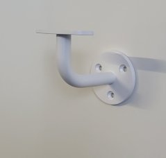 Držák madla nerezový pro LED madlo - bílý lak