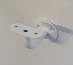 Držák madla nerezový pro LED madlo - bílý lak