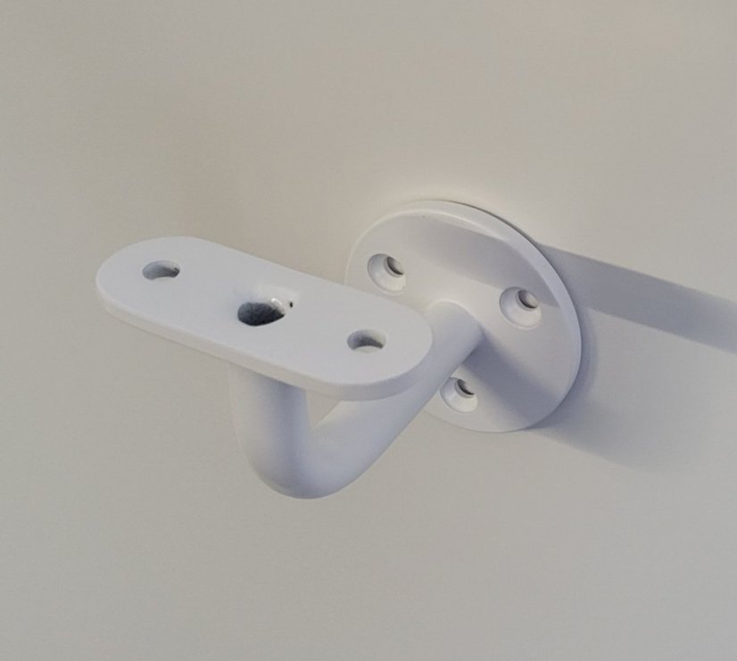 Držák madla nerezový pro LED madlo - bílý lak