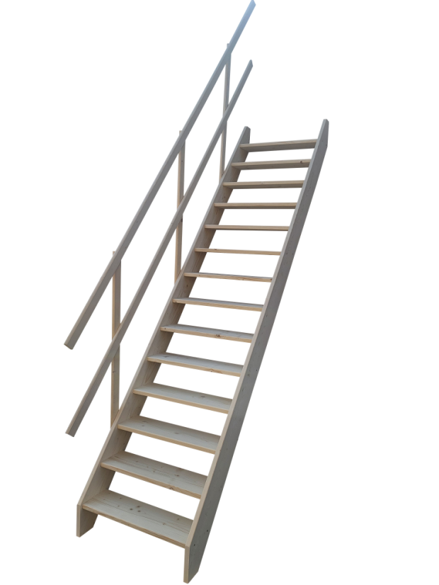 Fichtenholz-Treppe M45°