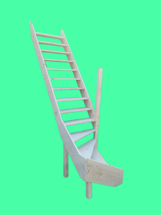 Schody s dolným lomením