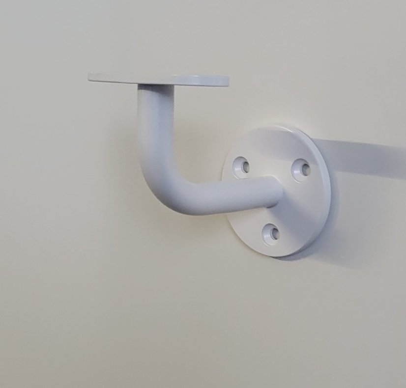 Držák madla nerezový pro LED madlo - bílý lak