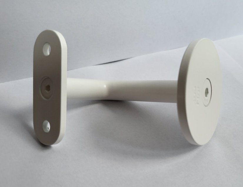 Držiak madla nerezový plochý - biely lak