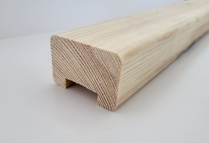 PROSCHODY Madlo zábradlia - Drevo: Borovica, Ošetrenia: Biela, Rozměr madla: 22x38