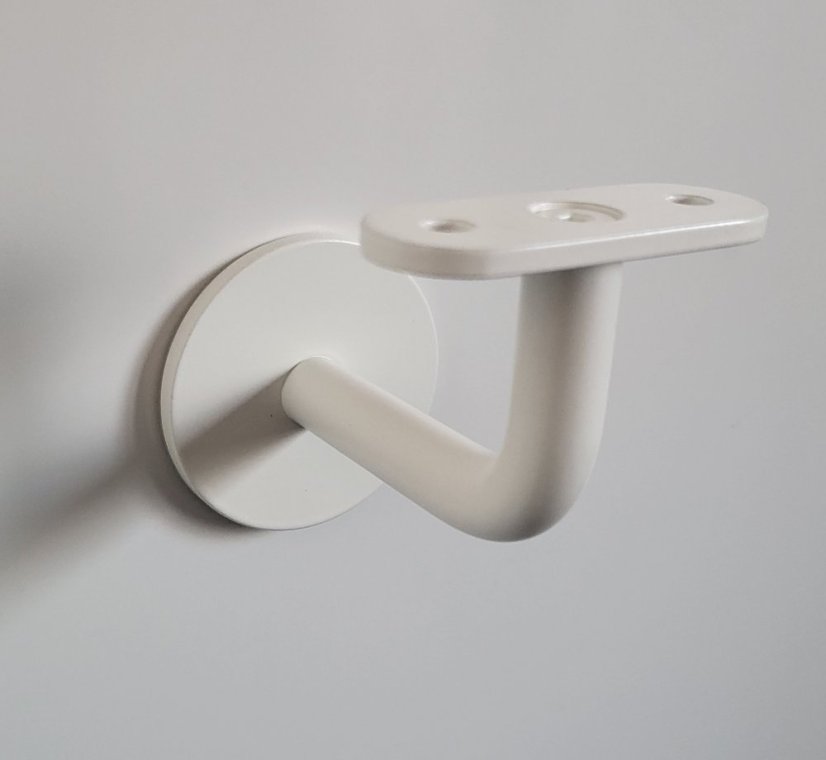 Držiak madla nerezový plochý - biely lak