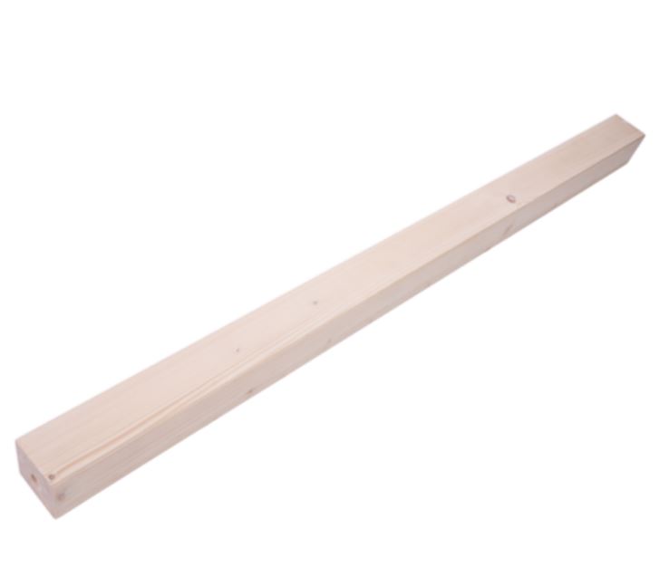 Antrittspfosten - Kante für Bodenmontage 70x70x1200 - Holz: Eiche, Behandlungen: Natürliches Öl