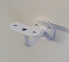 Držák madla nerezový pro LED madlo - bílý lak