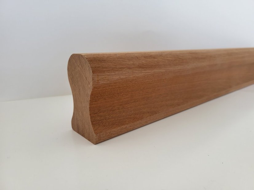 ELBETREPPE Handlauf Omega - Holz: Mahagon, Behandlungen: Ohne Behandlung