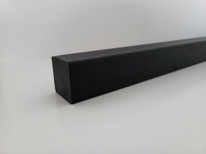 Handlauf Quadratisch - Holz: Buche, Behandlungen: Schwarz, Handlauf quadratisch Größe: 45x45