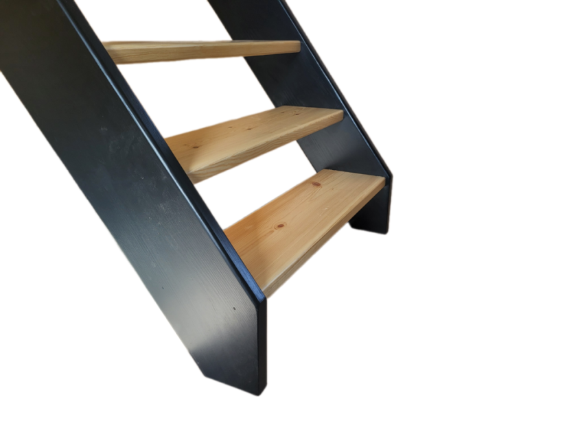 Kiefertreppe offen - Maß A/B: 220/166 (10 Treppen)