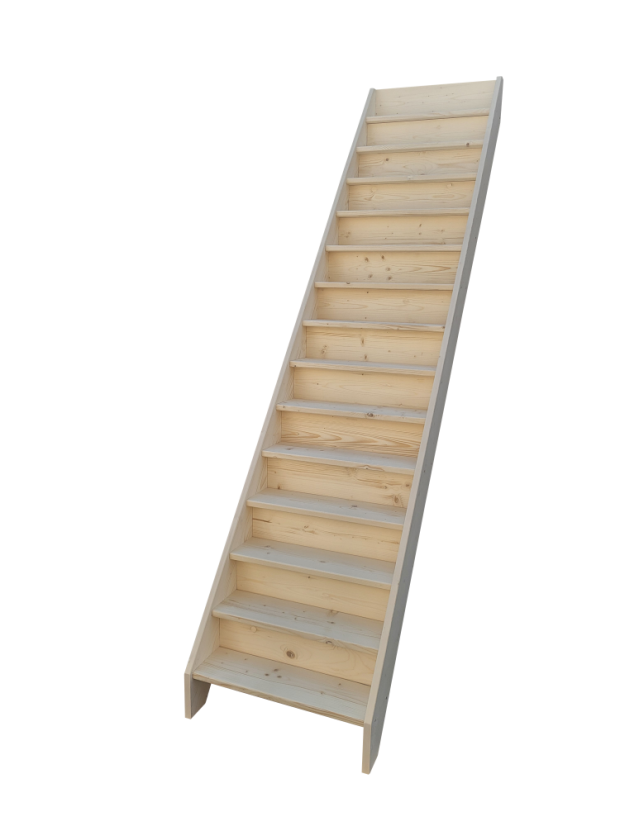 Fichtenholz-Treppe M45°