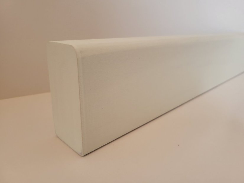 ELBETREPPE Handlauf Rechteckig 44x80 - Holz: Mahagon, Behandlungen: Weiß