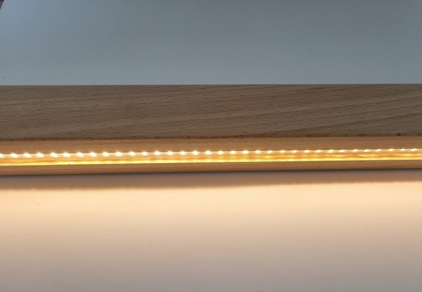 PROSCHODY Madlo 45x45  s LED osvetlením - Drevo: Mahagón, Ošetrenia: Lak bezfarebný