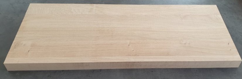 Eichenholzstufen 42 mm - Behandlungen: Lack farblos, Breite der Stufe: 38,5