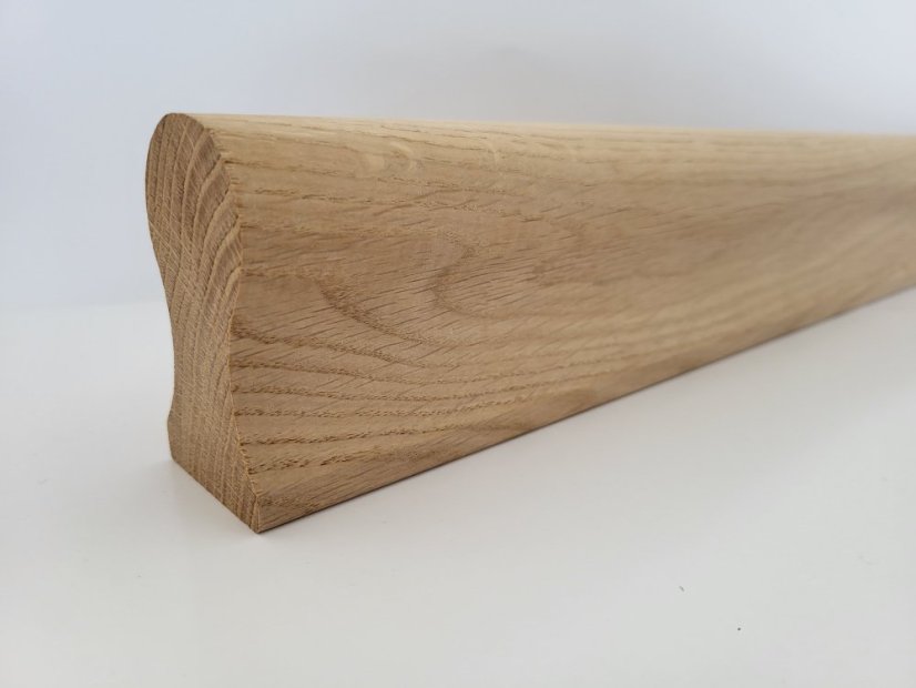 ELBETREPPE Handlauf Omega - Holz: Eiche, Behandlungen: Ohne Behandlung