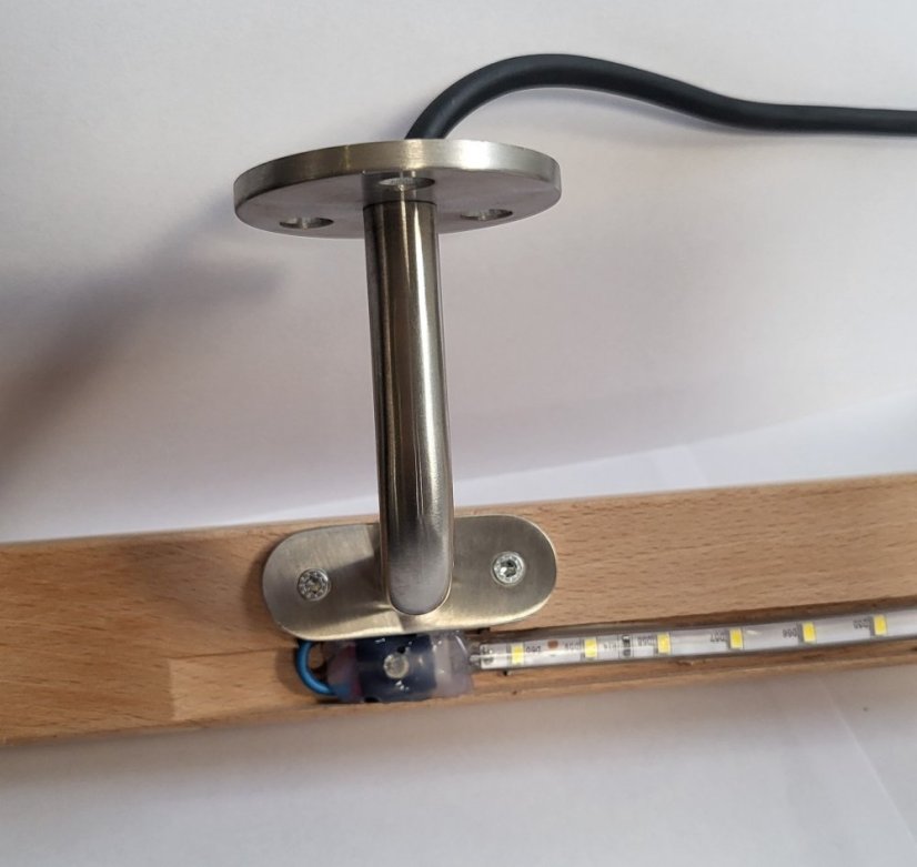 Handlaufhalter aus Edelstahl - LED Handlauf - Schwarz