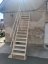 Fichtenholz-Treppe M45 - kundenspezifische Dimension - Höhe der Treppe (Maß A): 300 cm