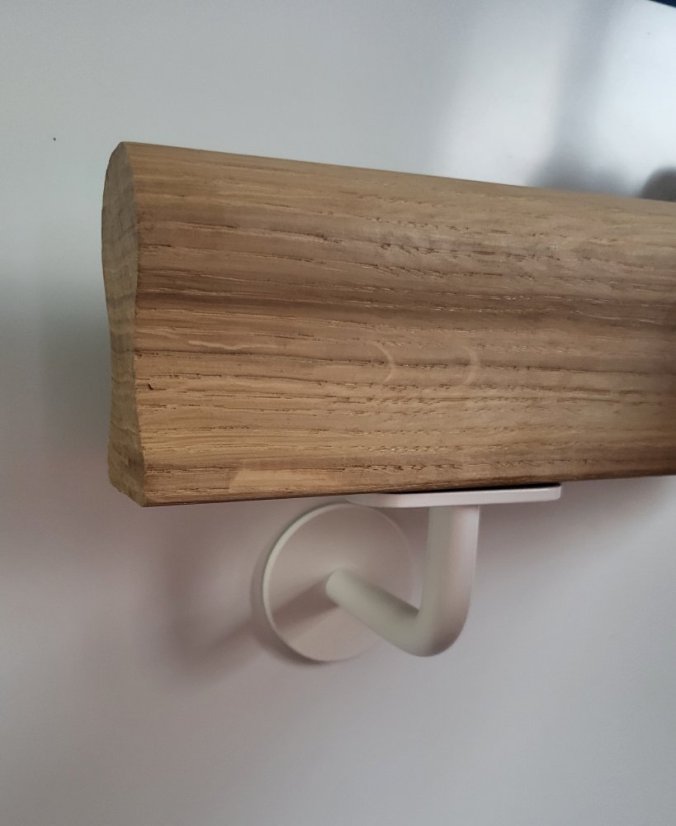 Držiak madla nerezový plochý - biely lak